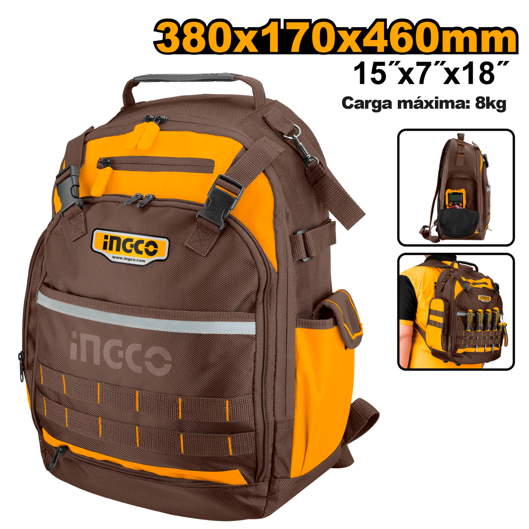 Mochila para Ferramentas — carga máx 8kg
