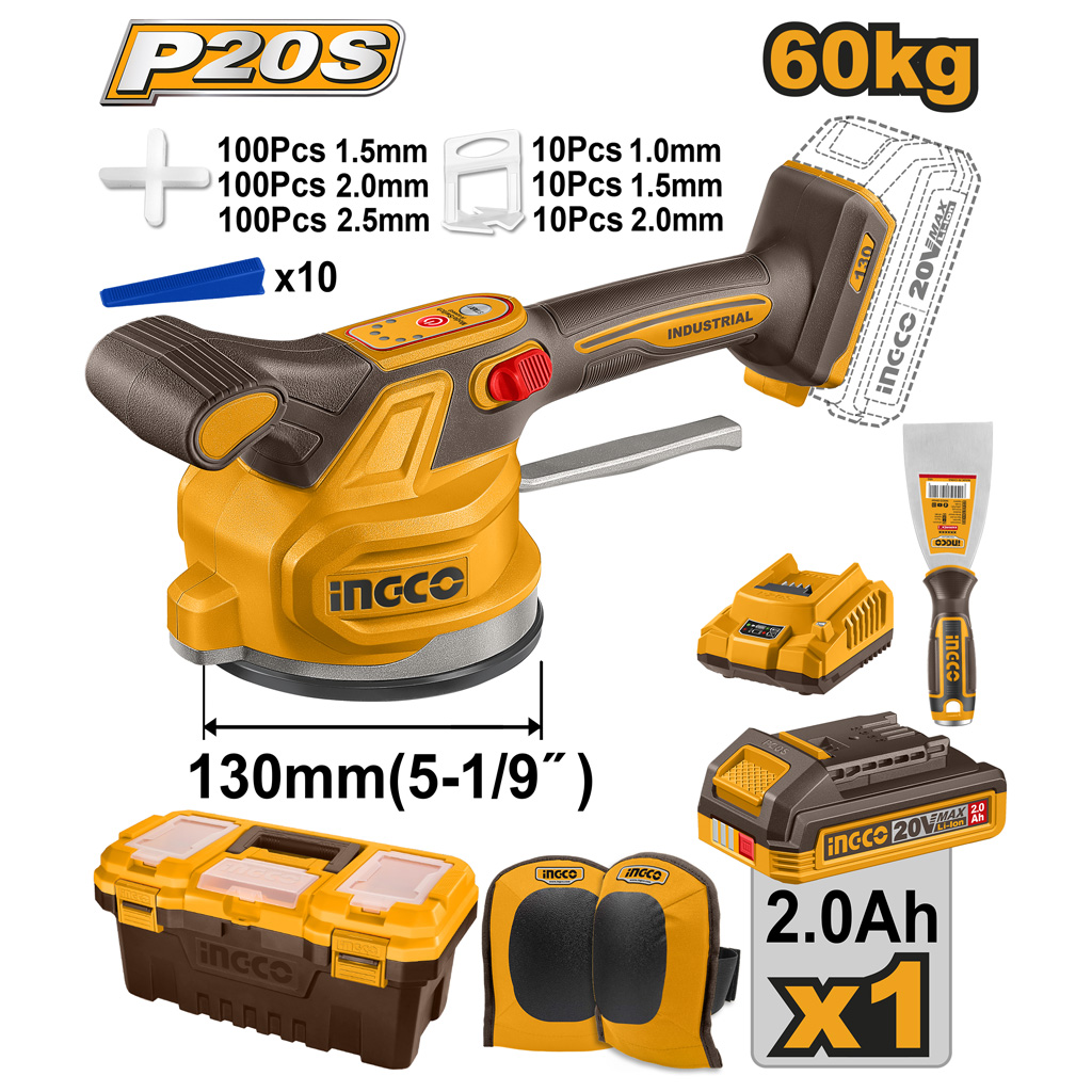 Máquina para Assentar Piso 20V P20S c/ 1 bat 2Ah